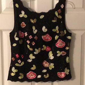 JS Boutique Black Beaded & Embellished Top